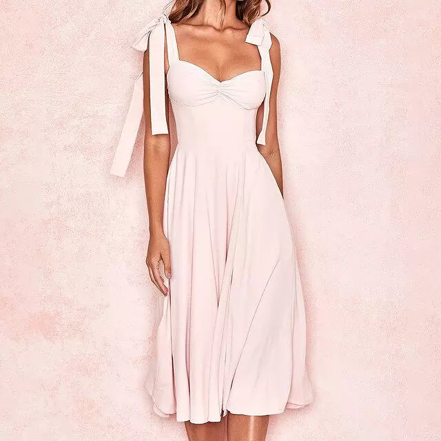 Backless Corset Korean Midi Dress Ladies Come4Buy eShop Backless Corset Korean Midi Dress Ladies Come4Buy eShop