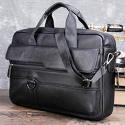 Large Men Genuine Leather Handbag 14 Inch Laptop Bag