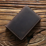 Leather Bhizinesi ID Nyaya Diki Slim Wallet