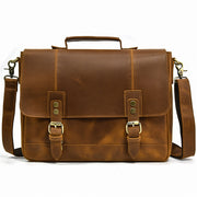 Cow Leather Laptop Bag Business Briefcase Bag For Men
