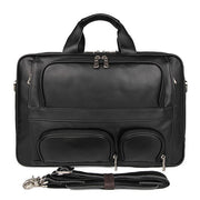Кожаный дорожный портфель, 17-дюймовая сумка для ноутбука, делового человека