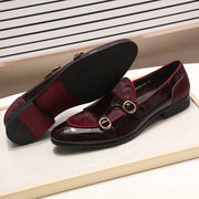 Kişi Loafers Cənablar Şərab Qırmızı Paltar Ayaqqabıları