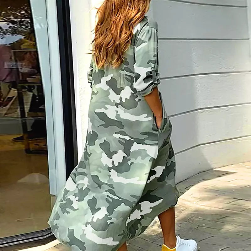 Long Sleeve Camouflage Shirt Dress Come4Buy eShop Long Sleeve Camouflage Shirt Dress Come4Buy eShop