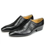 Black Leather Shoes Men's