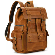 Men Backpack Luxury Cow Skin Leather