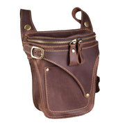 Мужчынская сумка Hip Fanny Packs Bag Скураная матацыклетная сумка Crazy Horse