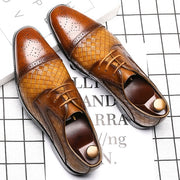 Men Lace-Up Business Office Party Wedding Shoes