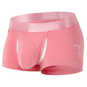 Men Pink Boxer Pouch Bulge Underpants