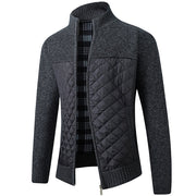 Amuna Sweater Slim Fit Stand Collar Zipper Jacket