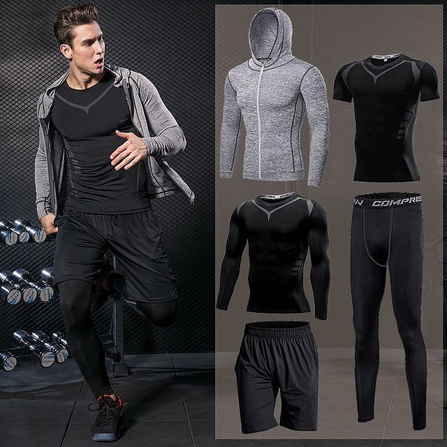 Tracksuit Men Tight Sports Suit Workout Sports Clothing – Come4Buy