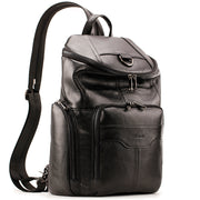 Natural Black Cowhide Crossbody Bags Unisex Backpack