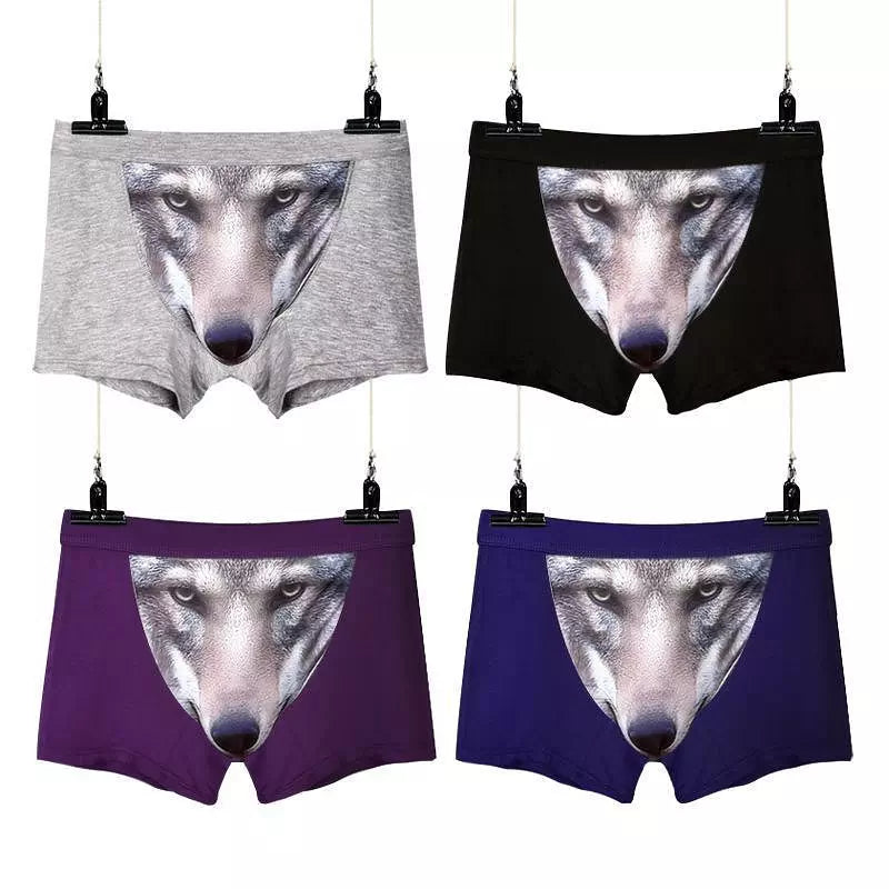 Panties Wolf Funny Cartoon Underwear Boxer Shorts – Come4Buy eShop