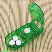 Pill Caplets Medicine Dose Tablet Cutter Splitter Divide Compartment Storage Box