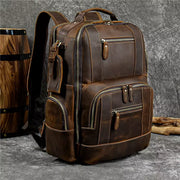 Retro Luxury Man Leather Backpacks