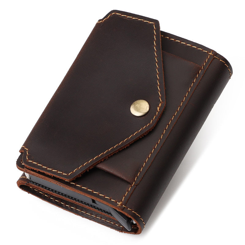 Leather Coin Purse Men Women Vintage Round Creative Storage Money Bag Case  Keychain Wallet Holder Pouch | Fruugo KR