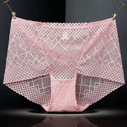 Sexy Lace Mesh Silk Cotton Briefs