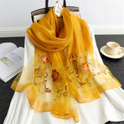 Solid Silk Wool Women Scarf Shawl Wrap