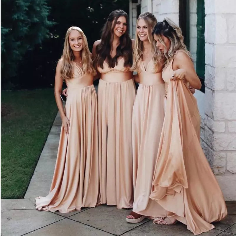 Split V Neck Bridesmaid Dress Long Maxi Evening Come4Buy eShop Split V Neck Bridesmaid Dress Long Maxi Evening Come4Buy eShop