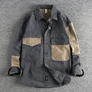 Men Vintage Jacket Casual Loose Shirt