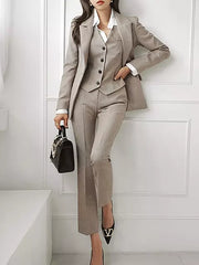 Vintage Suit Jackets Vest Pant Blazer 3 Pcs