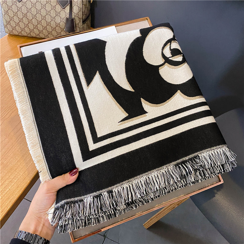 MASADA Dames Winter Sjaal warme en zachte XXL 200 x 70 cm - Duif blauw MASADA Dames Winter Sjaal warme en zachte XXL 200 x 70 cm - Duif blauw