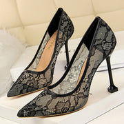 Wedding Nightclub Party Shoes Pointed Toe Seksi tumit 9.5cm