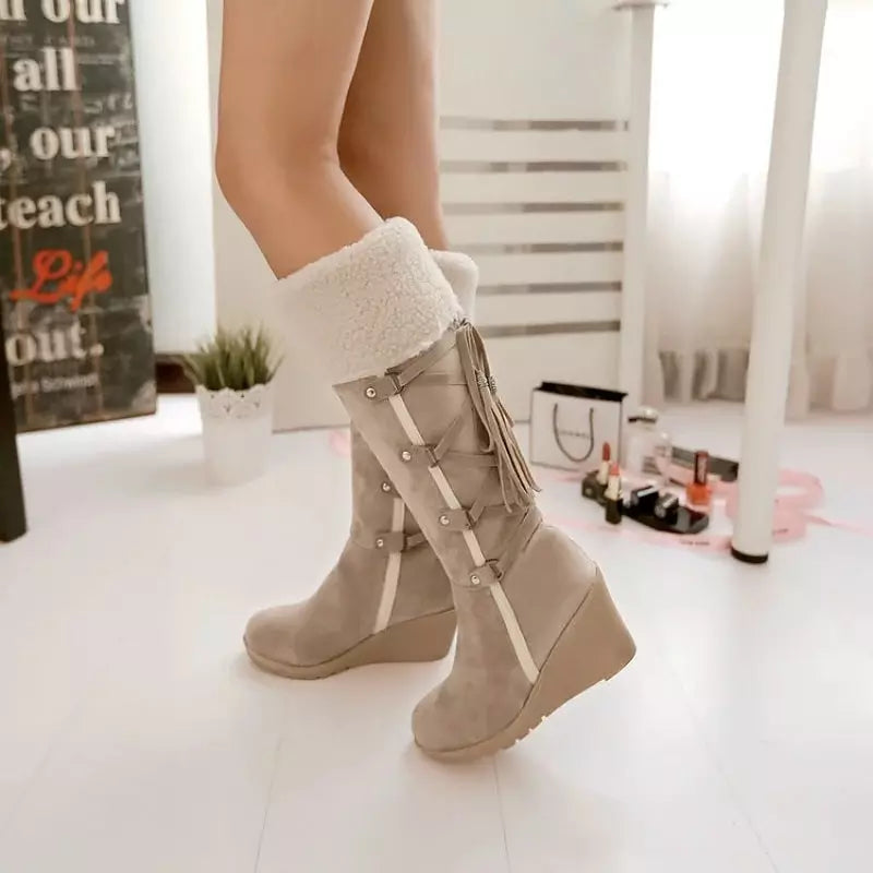 Calf length winter on sale boots