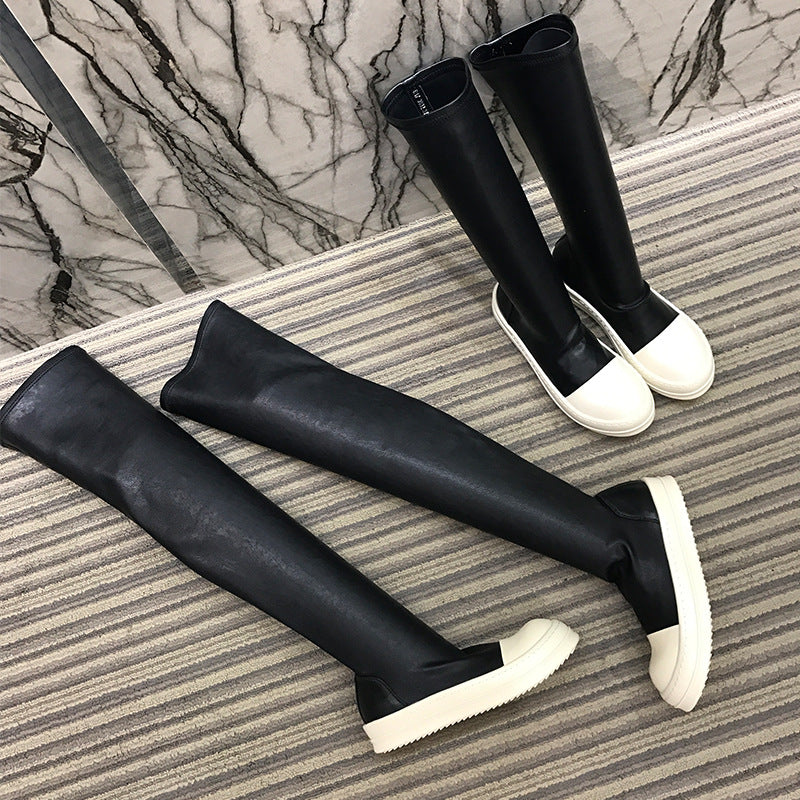 Over knee store sneaker boots