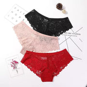 Women Underpants 3 Pcs Price Sexy Lace Panties