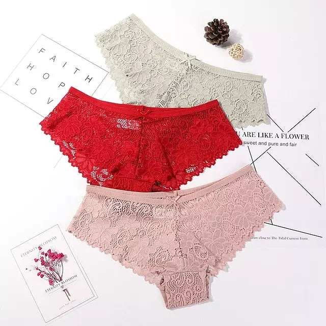 Women Underpants 3 Pcs Price Sexy Lace Panties – Come4Buy eShop